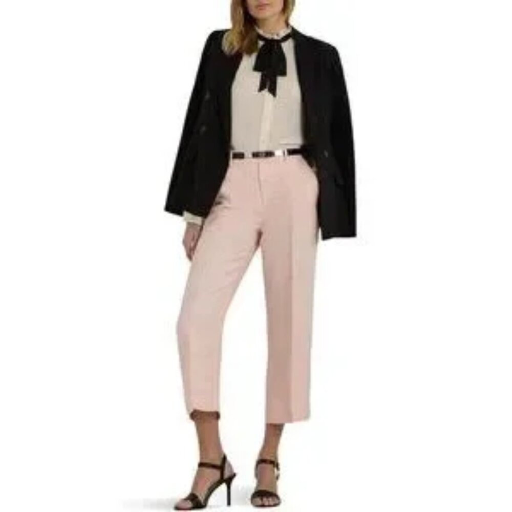 Lauren Ralph Lauren Linen Blend Twill Cropped Pants